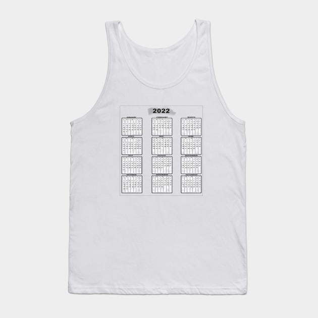 Calendar 2022. Planning Business Tank Top by ArticArtac